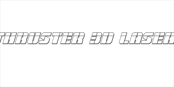 Warp Thruster 3D Laser Italic Logo