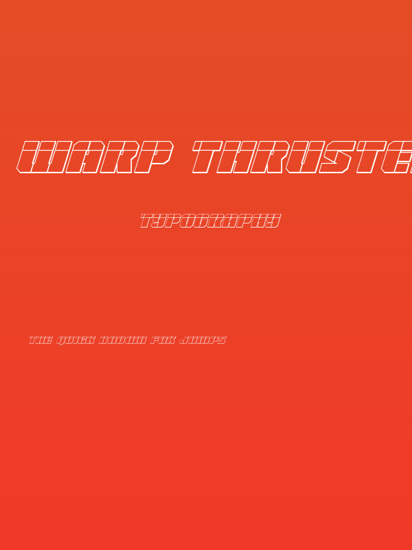 Warp Thruster 3D Laser Italic Poster