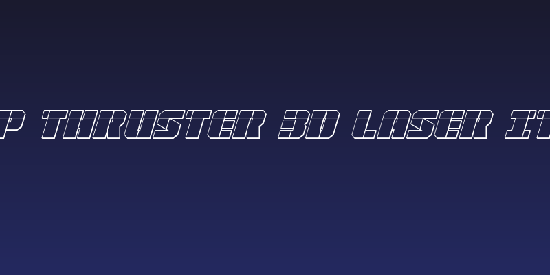 Warp Thruster 3D Laser Italic Social Header