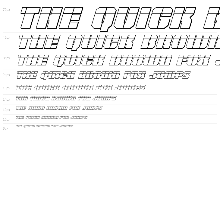 Warp Thruster 3D Laser Italic Waterfall