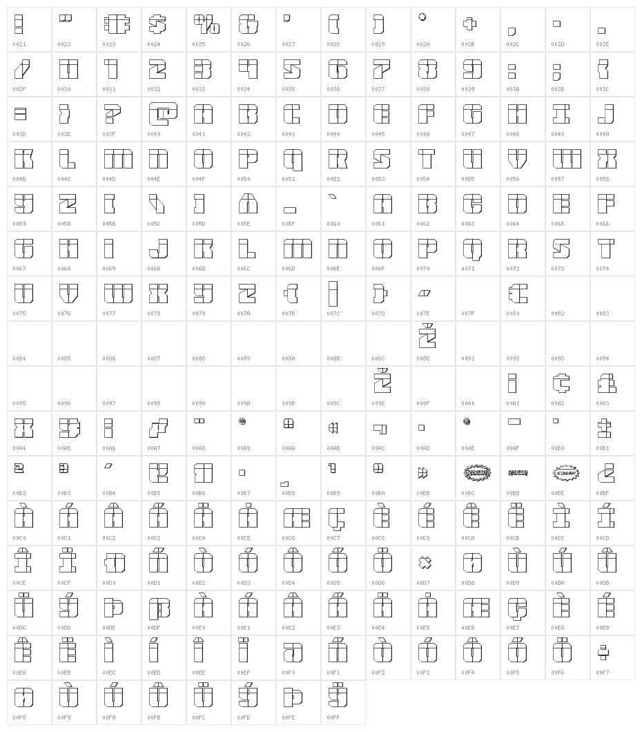 Warp Thruster 3D Laser Regular Character Map