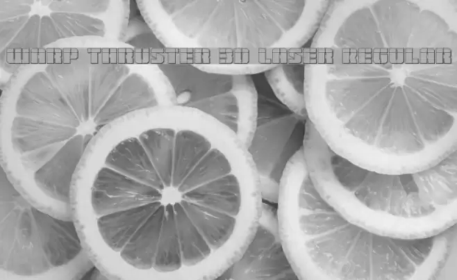 Warp Thruster 3D Laser Regular Font examples