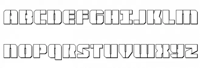 Warp Thruster 3D Regular Fuentes MAYÚSCULAS