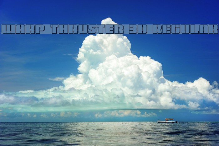 Warp Thruster 3D Regular Font examples