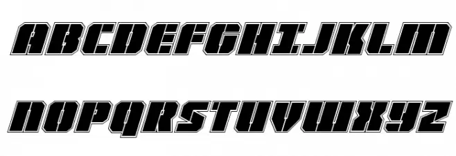Warp Thruster Academy Italic Schriftart Groß