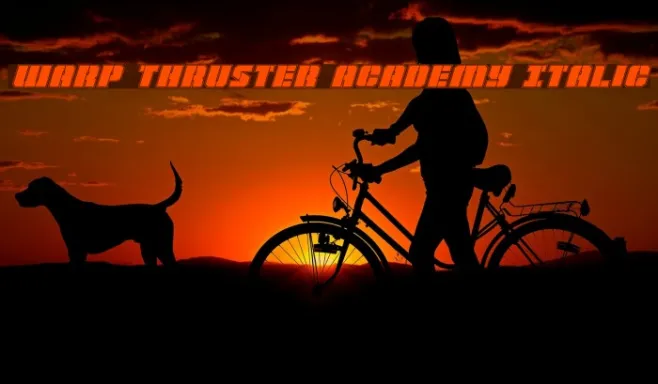 Warp Thruster Academy Italic Example 1