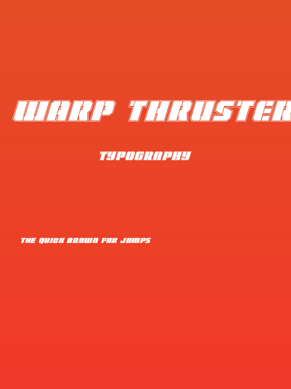 Warp Thruster Academy Italic Poster