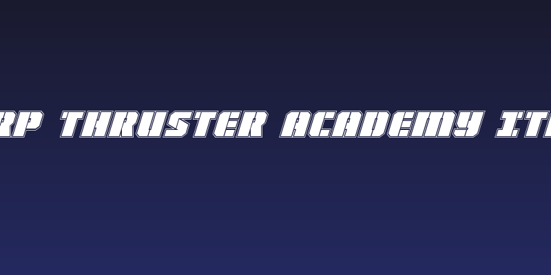 Warp Thruster Academy Italic Social Header