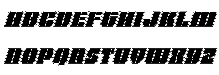 Warp Thruster Academy Italic Font LOWERCASE