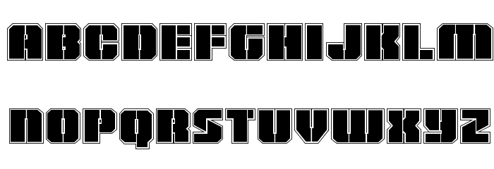 Warp Thruster Academy Regular Font LOWERCASE