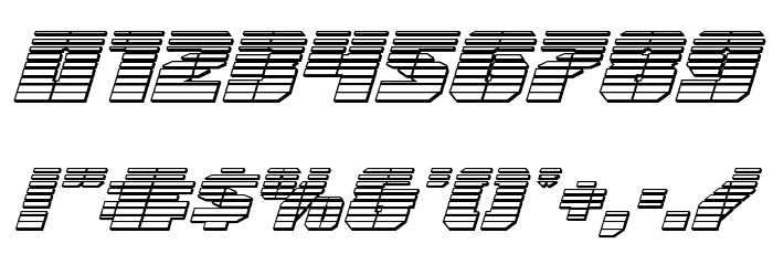 Warp Thruster Chrome Italic Font OTHER CHARS