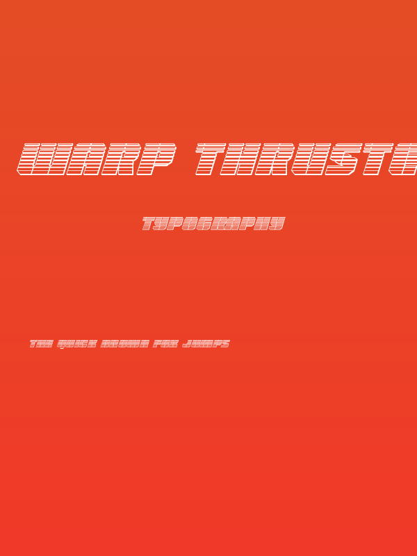 Warp Thruster Chrome Italic Poster