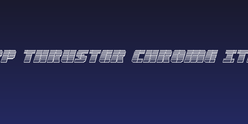 Warp Thruster Chrome Italic Social Header