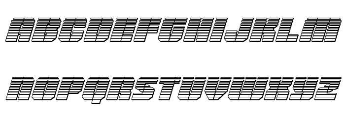 Warp Thruster Chrome Italic Font LOWERCASE