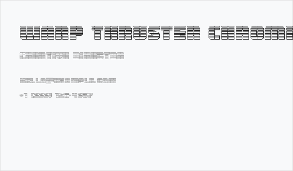 Warp Thruster Chrome Business Card