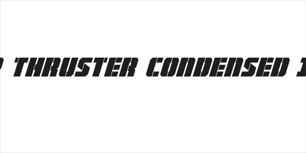 Warp Thruster Condensed Italic Logo