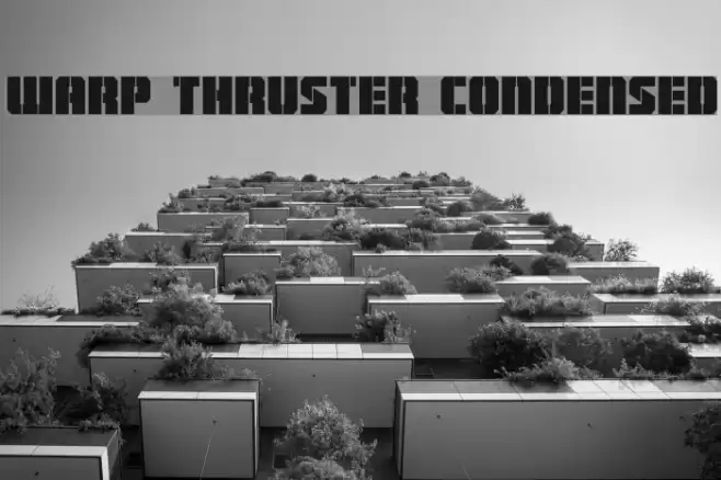 Warp Thruster Condensed Font examples