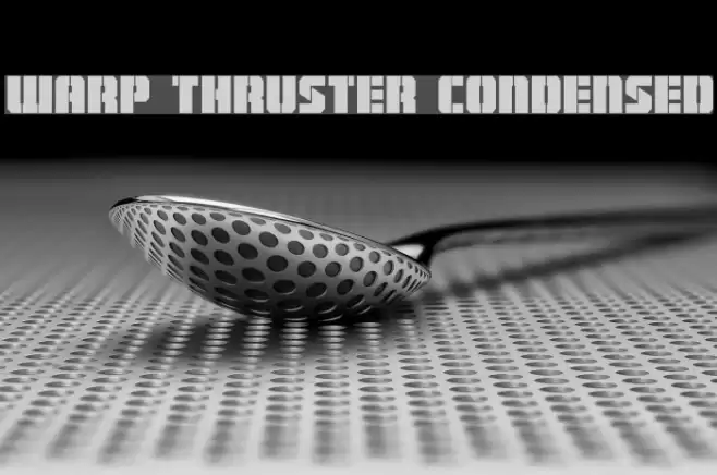 Warp Thruster Condensed Font examples