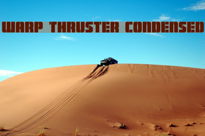Warp Thruster Condensed Font examples