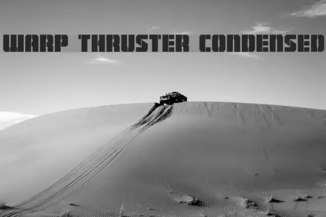 Warp Thruster Condensed Font examples