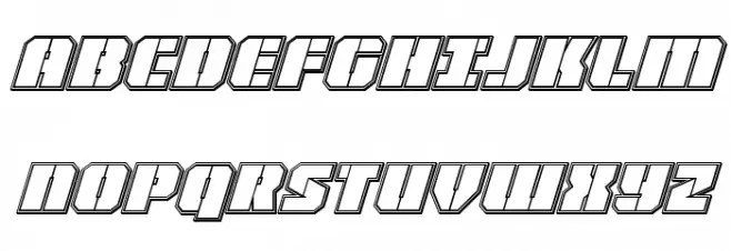 Warp Thruster Engraved Italic Polices MAJUSCULES