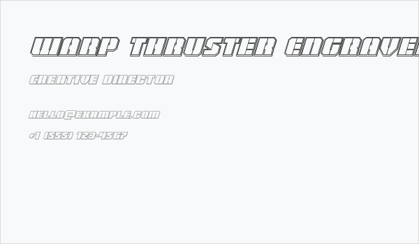 Warp Thruster Engraved Italic Business Card