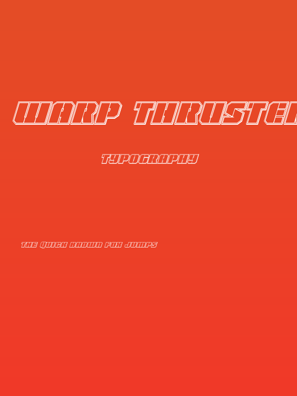 Warp Thruster Engraved Italic Poster