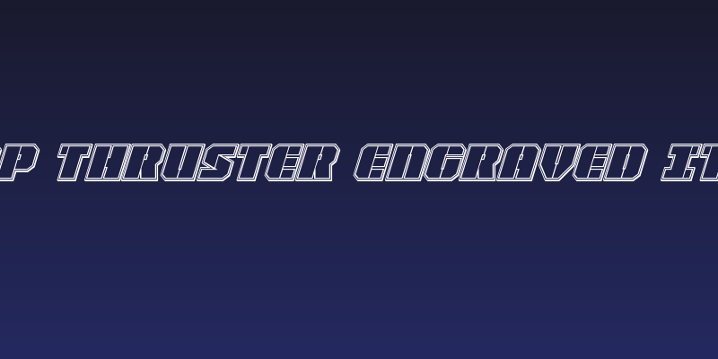 Warp Thruster Engraved Italic Social Header