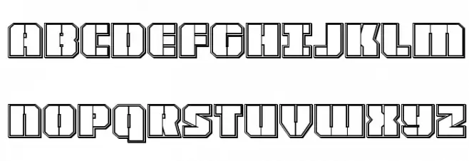 Warp Thruster Engraved Regular Шрифта ВЕРХНИЙ