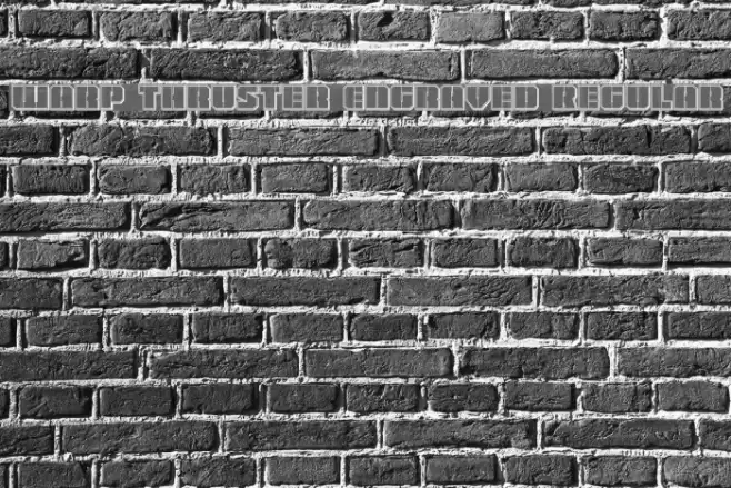 Warp Thruster Engraved Regular Font examples