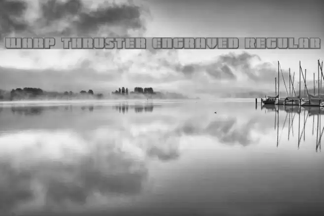 Warp Thruster Engraved Regular Font examples