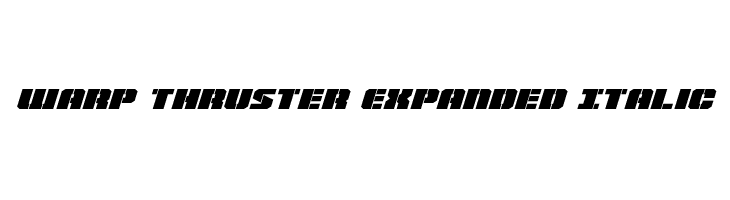 Warp Thruster Expanded Italic  नि: शुल्क फ़ॉन्ट्स डाउनलोड