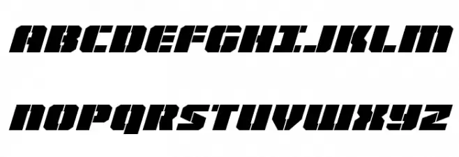 Warp Thruster Expanded Italic Шрифта ВЕРХНИЙ