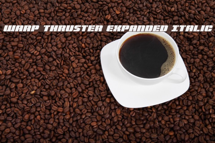 Warp Thruster Expanded Italic Font examples