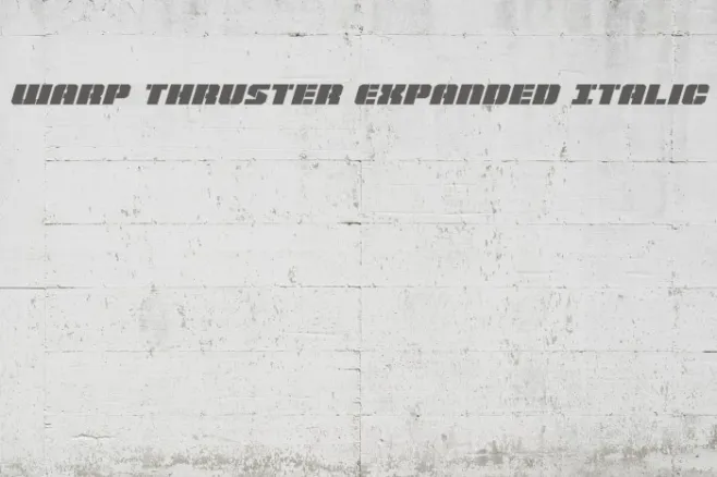 Warp Thruster Expanded Italic Example 2