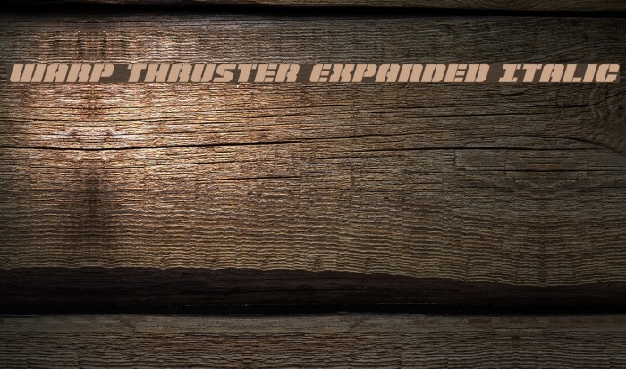 Warp Thruster Expanded Italic Font examples