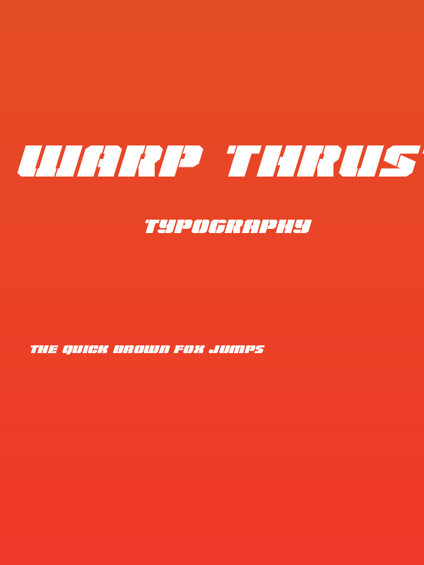 Warp Thruster Expanded Italic Poster