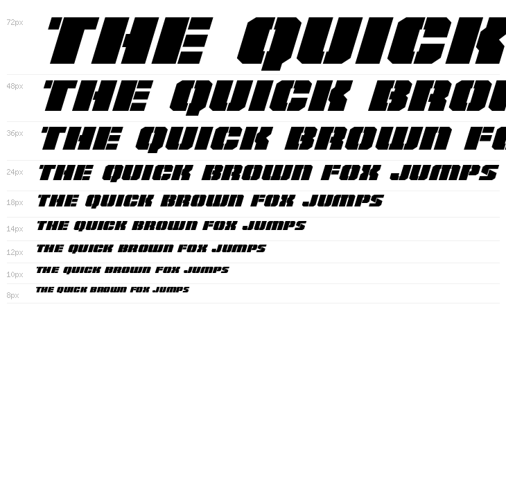 Warp Thruster Expanded Italic Waterfall