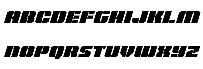 Warp Thruster Expanded Italic Font LOWERCASE