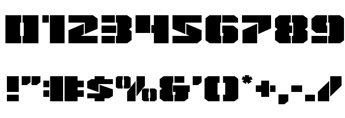 Warp Thruster Expanded Font OTHER CHARS