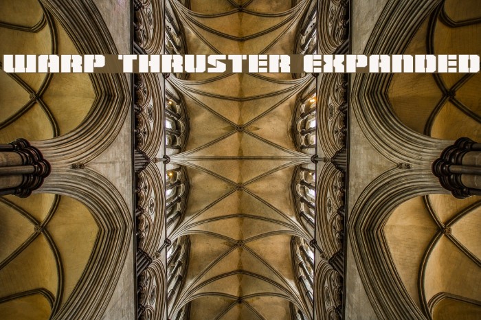 Warp Thruster Expanded Font examples