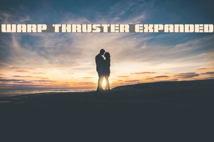Warp Thruster Expanded Font examples