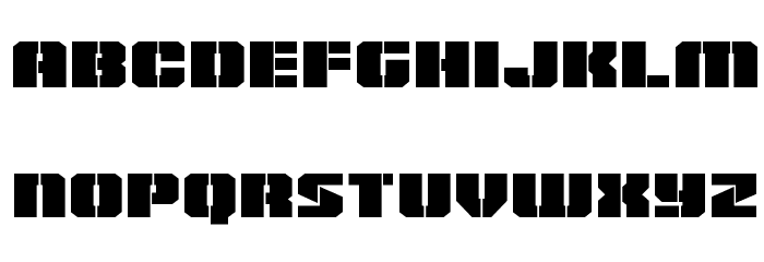 Warp Thruster Expanded Font LOWERCASE