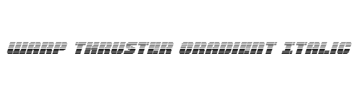 Warp Thruster Gradient Italic Font