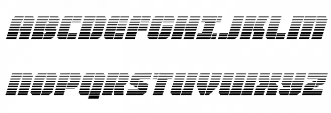 Warp Thruster Gradient Italic Fuentes MAYÚSCULAS