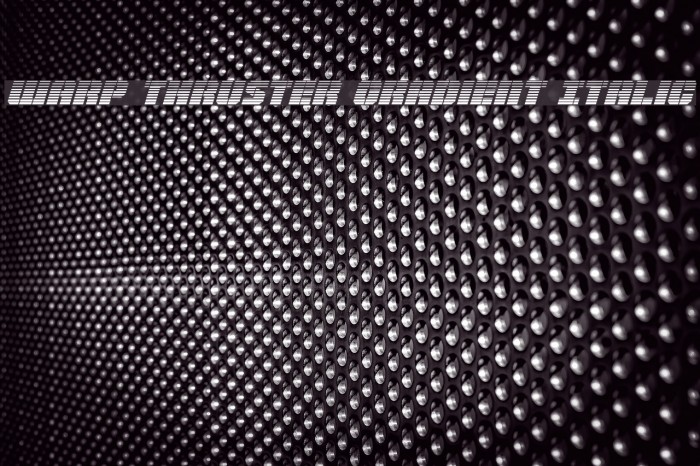 Warp Thruster Gradient Italic Font examples