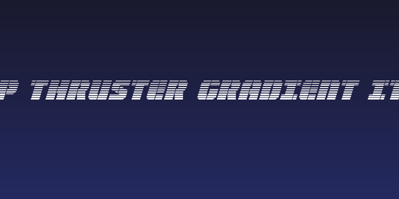 Warp Thruster Gradient Italic Social Header