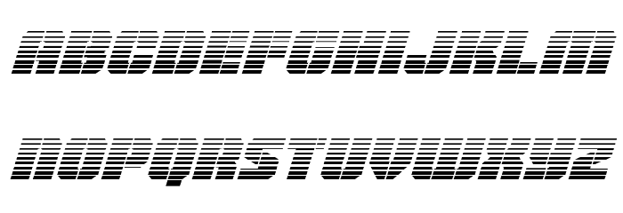 Warp Thruster Gradient Italic Font LOWERCASE