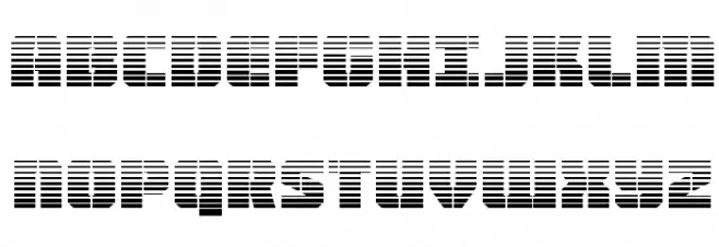 Warp Thruster Gradient Schriftart Groß