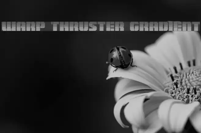 Warp Thruster Gradient Font examples